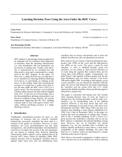 Learning Decision Trees Using the Area Under the ROC Curve