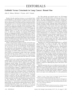 Gefitinib Versus Cetuximab in Lung Cancer: Round One