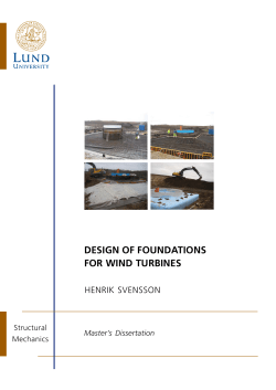 design of foundations for wind turbines