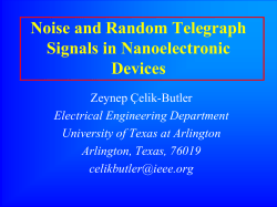 Noise and Noise and Random Telegraph Signals