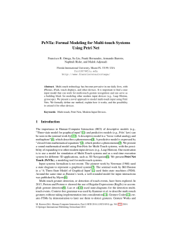 PeNTa: Formal Modeling for Multi-touch Systems Using Petri Net