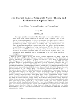 The Market Value of Corporate Votes: Theory and Evidence
