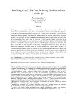 Penalizing Cartels: The Case for Basing Penalties on Price