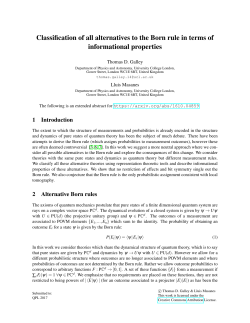 Classification of all alternatives to the Born rule in terms