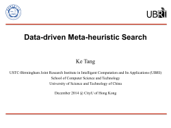 Data-driven Meta-heuristic Search