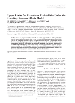 Upper Limits for Exceedance Probabilities Under the One
