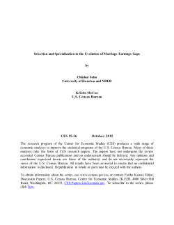 Selection and Specialization in the Evolution of Marriage Earnings
