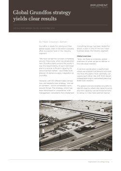 Global Grundfos strategy yields clear results