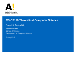 CS-C2150 Theoretical Computer Science