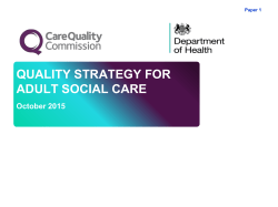 quality strategy for adult social care