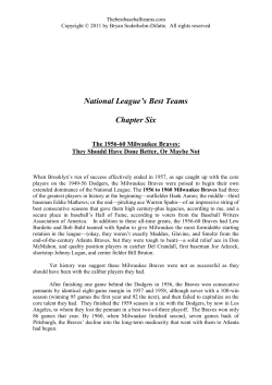 National League`s Best Teams Chapter Six