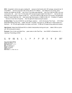 2012: Competed in all but one game, starting 56 &hellip; second on the