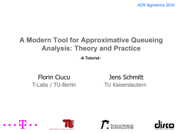 The Stochastic Network Calculus (SNC)