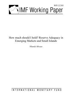 How much should I hold? Reserve Adequacy in Emerging Markets