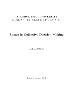 Essays in Collective Decision-Making