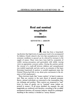 Real and nominal magnitudes in economics