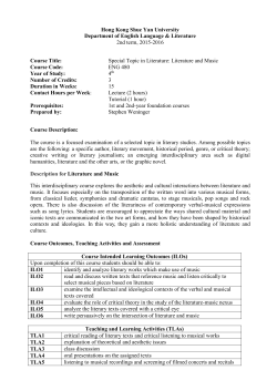 Literature and Music