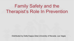 Family Safety Awareness - University of Nevada, Las Vegas