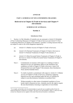 Annex III - Department of Foreign Affairs and Trade