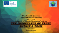 Trust Within a Team_Lithuania - Training-for-LIFE