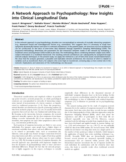 A Network Approach to Psychopathology: New Insights into Clinical
