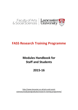 This RTP Modules Handbook should be read in conjunction with the