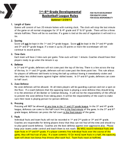 1st-6th Grade Developmental Basketball League