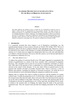 anaphoric restriction of alternatives sets