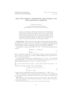 ODES WITH SOBOLEV COEFFICIENTS