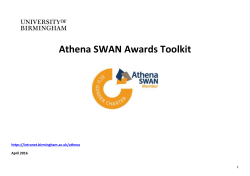 UoB Athena SWAN Awards Toolkit - University of Birmingham Intranet