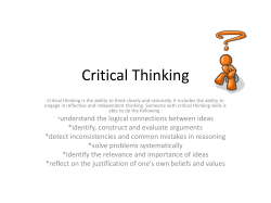 Critical Thinking