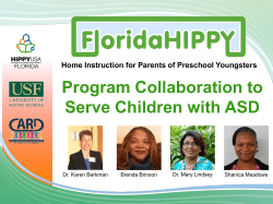 Program Collaboration to Serve Children with ASD