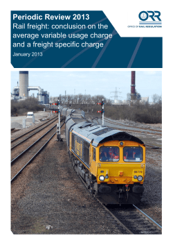 Conclusions on variable usage charge and freight specific charge