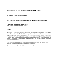 Form of Type B(ii)NI contingent asset