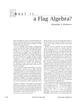 a Flag Algebra? - American Mathematical Society