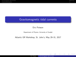 Gravitomagnetic tidal currents