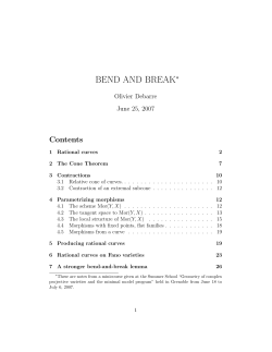BEND AND BREAK