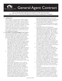 General Agent Contract