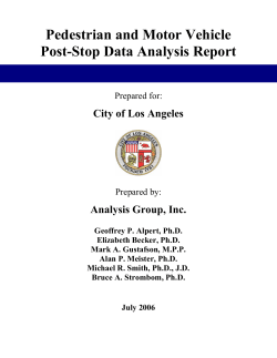 Motor Vehicle and Pedestrian Stop Data Analyses
