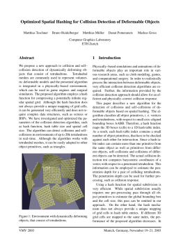 Optimized Spatial Hashing for Collision Detection of Deformable