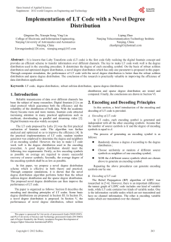 Implementation of LT Code with a Novel Degree Distribution