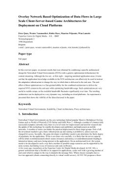 Overlay Network Based Optimization of Data - EDM