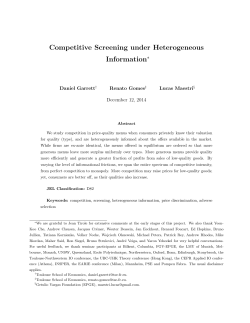 Competitive Screening under Heterogeneous Information