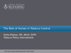 Slide 1 - Global Tobacco Control