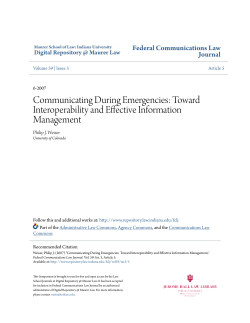 Communicating During Emergencies - Digital Repository @ Maurer