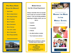 making the move to the middle school