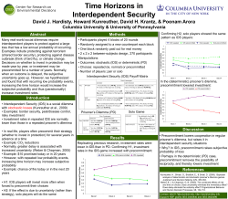 Time Horizons in Interdependent Security