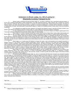 Addendum to Brook Ledge, Inc - Brook Ledge Horse Transportation