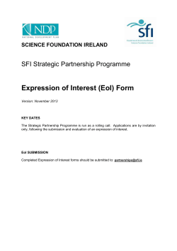 SPP EoI Form - Science Foundation Ireland