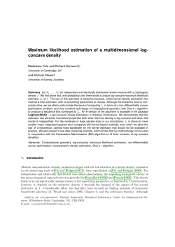 Maximum likelihood estimation of a multidimensional log